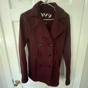 Sebby maroon peacoat. Women’s Xs